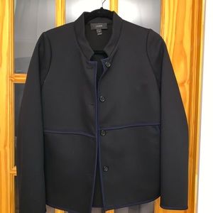 J.Crew Tipped Tweed going out jacket in navy
